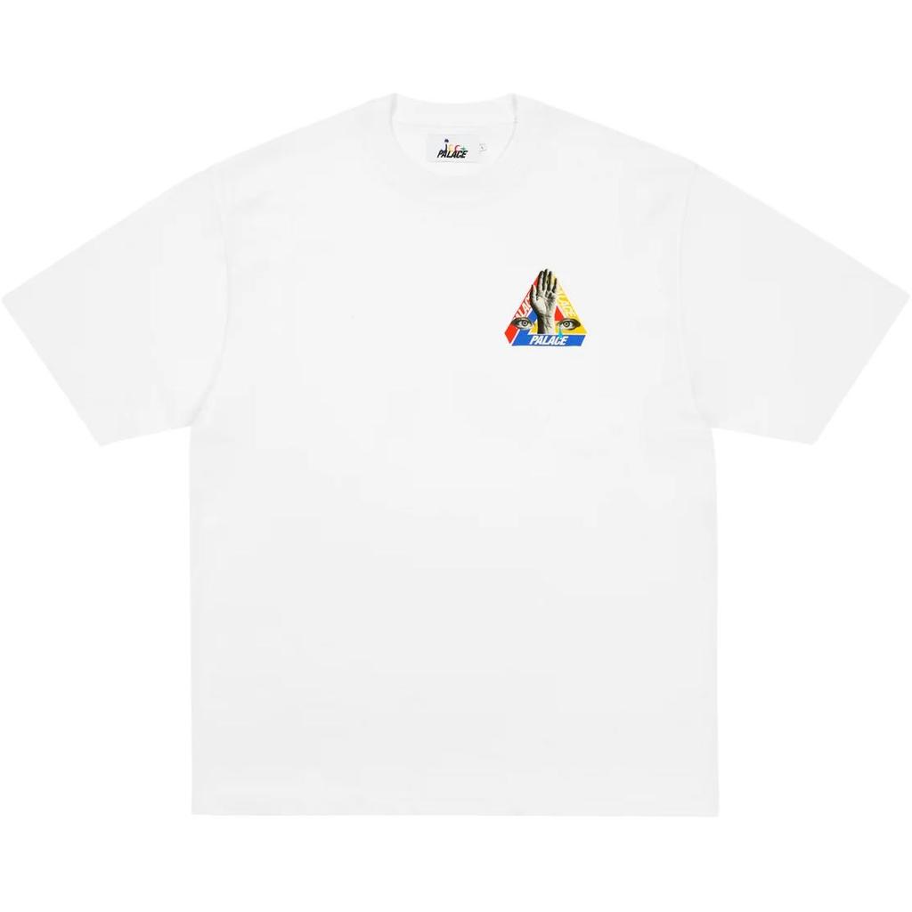 Palace X Jcc+ Collaboration Ss25 Drop8 Hand Pattern Eye Logo Print Loose Comfortable Crew Neck T-Shirt Unisex T-Shirts P28JCCES004