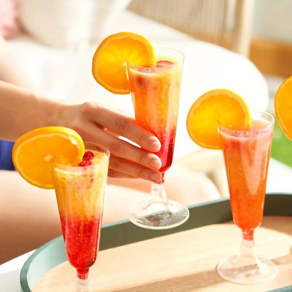 10pcs Clear Champagne Glass Durable Red Wine Glass Party Supplies Margarita Glasses Wedding
