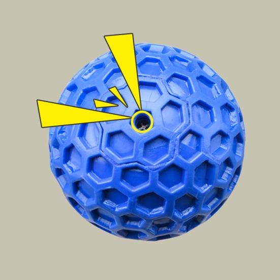 Жесткая игрушка для жевания собак Неразрушимый жевательный мяч для собак для агрессивных любителей жевать Интерактивная пищащая игрушка-мяч для больших и средних собак