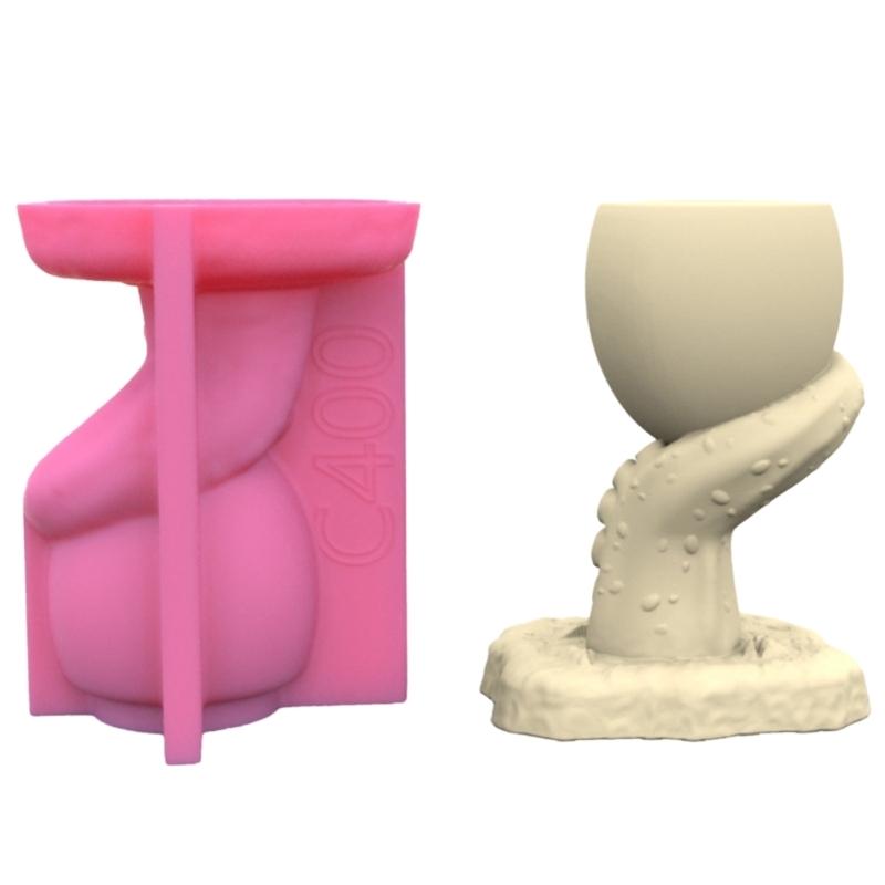 Antenna Gypsum Silicone Mold  Succulents Concrete Flower  Vase Plaster Cement Mold Clay Mold Candle Holder Mold