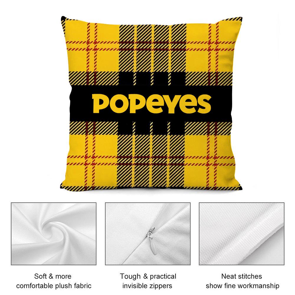 Подушка с принтом 'Жареная курица Popeyes' Наволочка Декоративная наволочка для дивана в гостиной Простая бытовая легкая роскошь