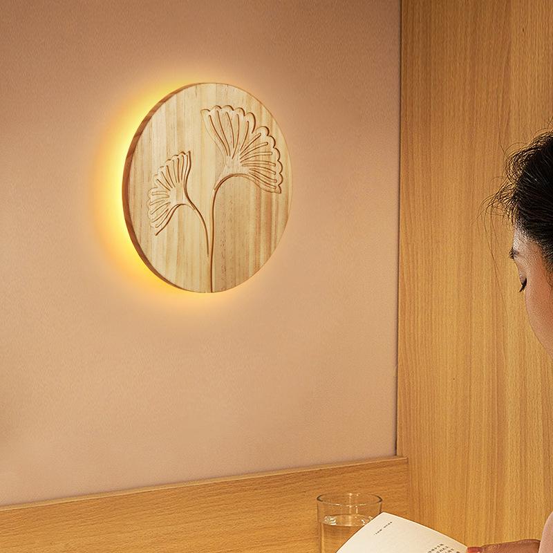 Картина из дерева с изображением головы оленя, настенный светильник в скандинавском стиле, современный фон, настенное украшение, прикроватный светильник, атмосфера, светодиодный светильник