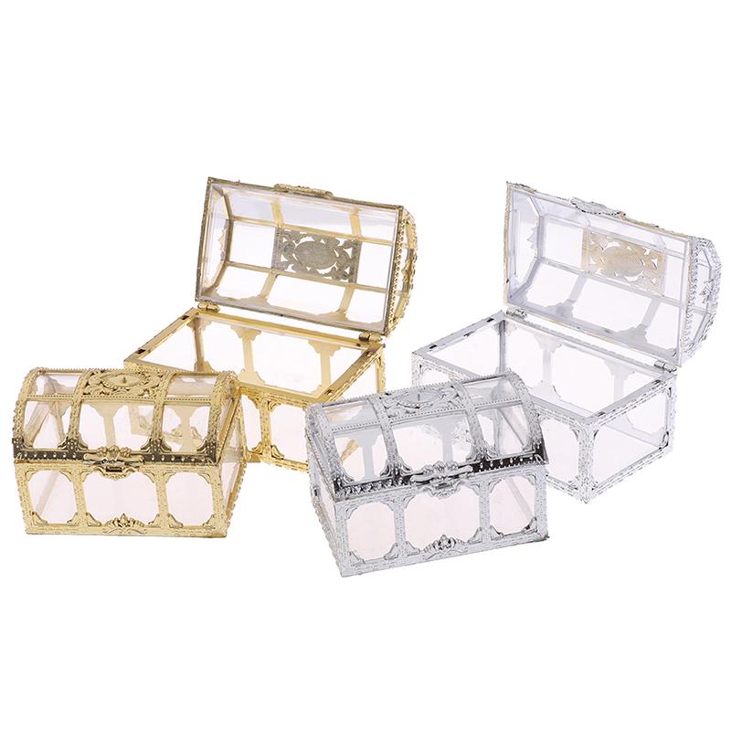 1 шт. Портативный сундук для хранения сокровищ из золота и серебра в форме конфет, органайзер