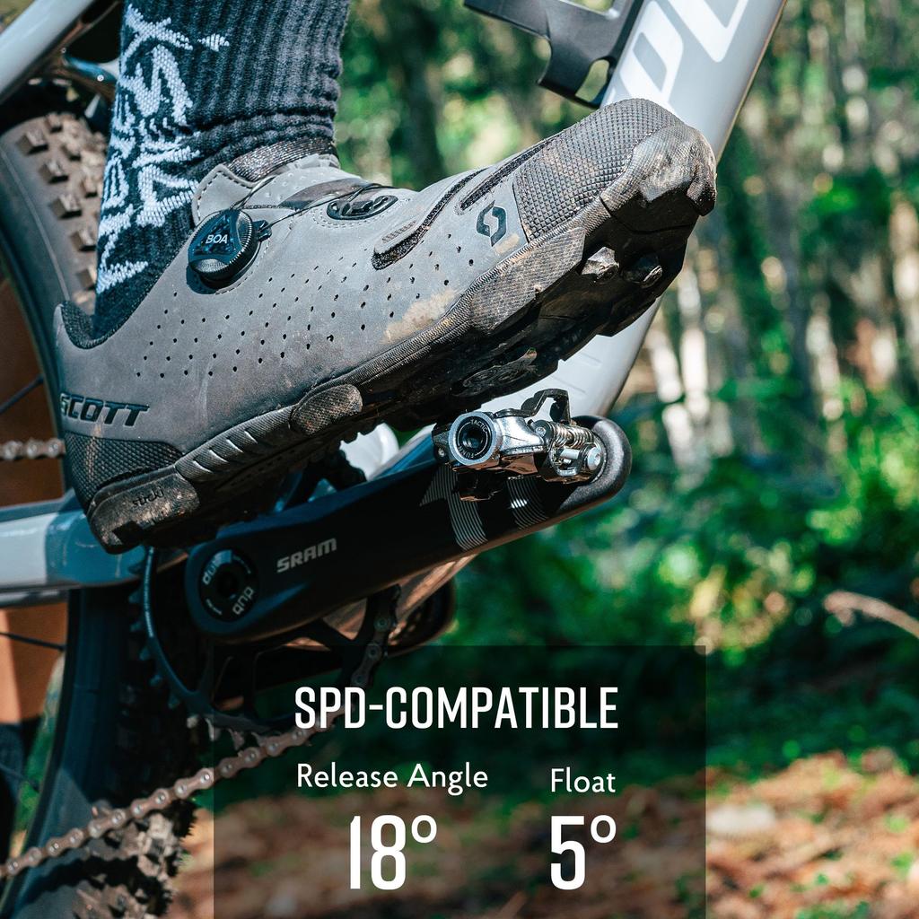 Велопедали Funn Tactic Binding - Совместимы с шипами SPD, Педали для MTB и XC гонок (черный)