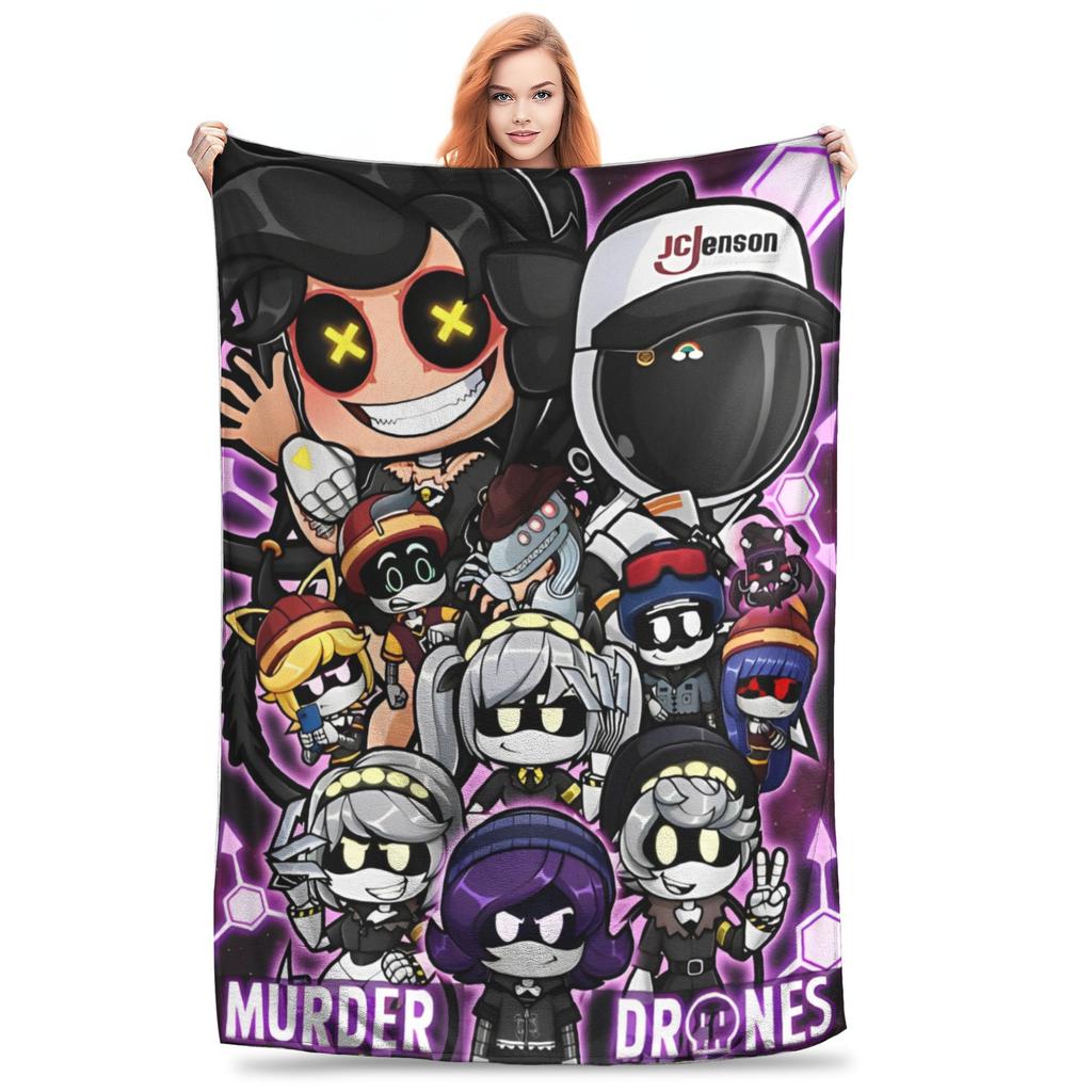 Плед Chibis Murder Drones для дивана Uzi Doorman Пушистый Мягкий Плюшевый Плед 50x60 Дюймов Разные Размеры Покрывало