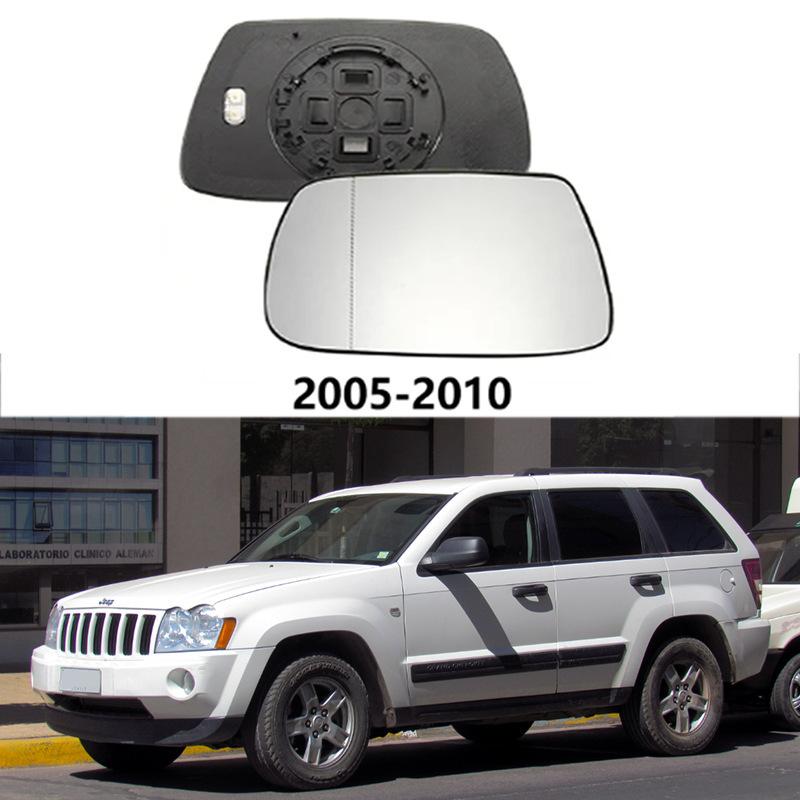 Heated Left/Right Side Mirror Glass Replacement for Jeep Grand Cherokee 2005-2010 Compatible with 5142875AA 5142874AA