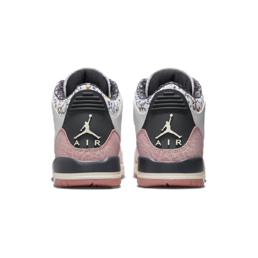 Air Jordan 3 Retro PS Vintage Floral Kids Sneakers White Anthracite Red-Stardust FQ9174-100