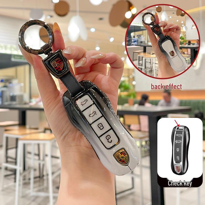 Compatible with Porsche key cases: Cayenne, Panamera, Macan, 911, 718, and Taycan.