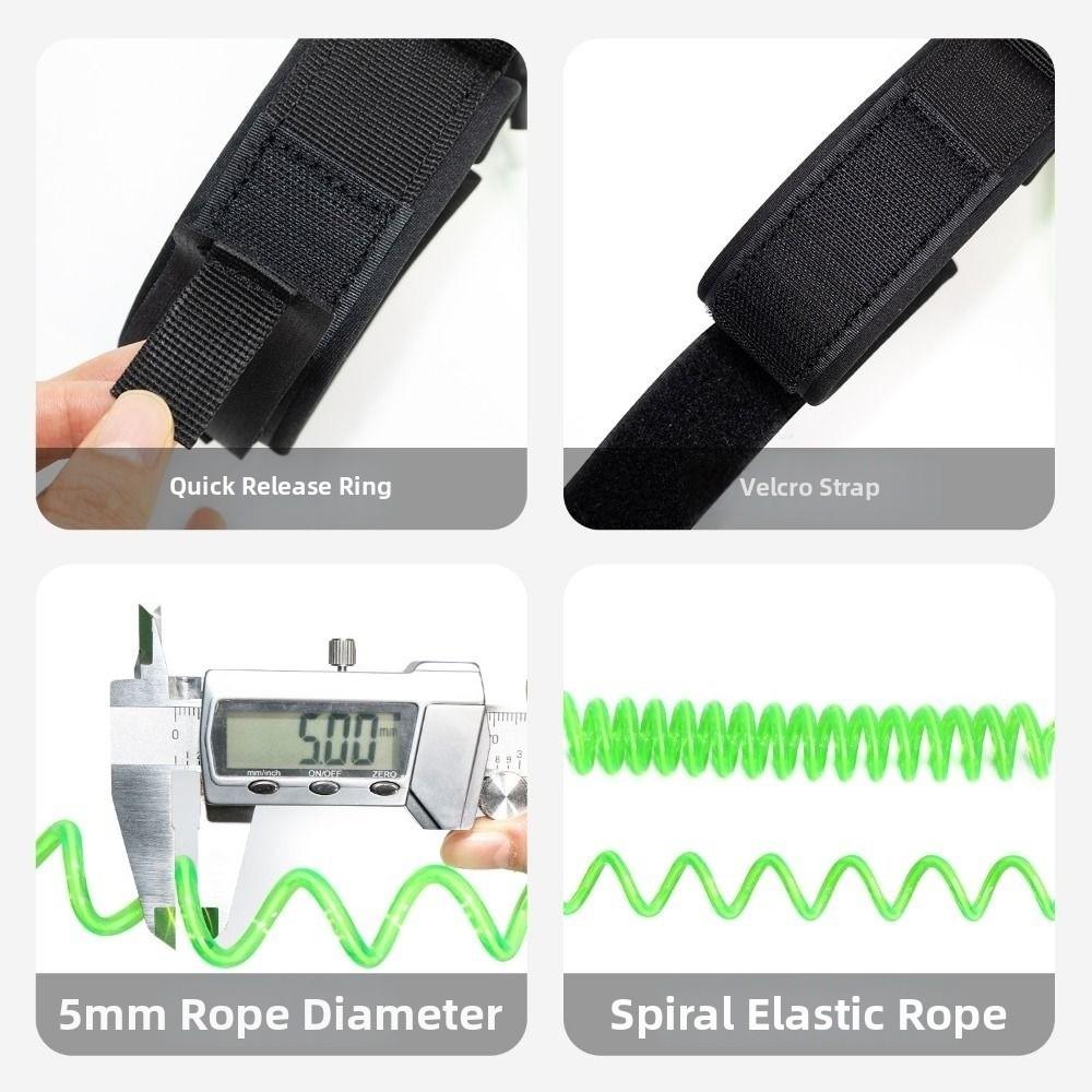 Elastic Stretchable TPU Strong Cord 120cm SUP Paddle Board Leg Rope for Training Exercise