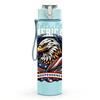 1PC Eagle American Flag Badge Print 750ml Color Plastic Sports Water Bottle Leakproof Flip Straw Lid Suitable for Sports Office Home Use