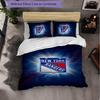 Набор постельного белья из микрофибры с узором New York Rangers, 3 предмета, Декор, Комплект с пододеяльником для спальни, Домашнее использование