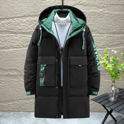 Большие размеры 4XL-10XL Модные мужские длинные пальто Зимние большие верхние одежды с капюшоном Повседневные свободные толстые теплые зимние парки