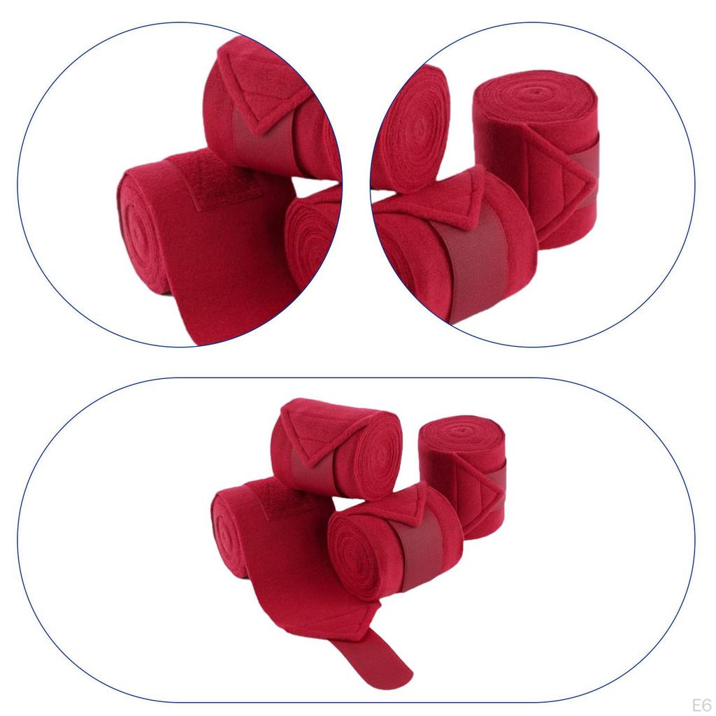 4 штуки Бинты для ног лошади Защитные ремни для верховой езды Троеборье