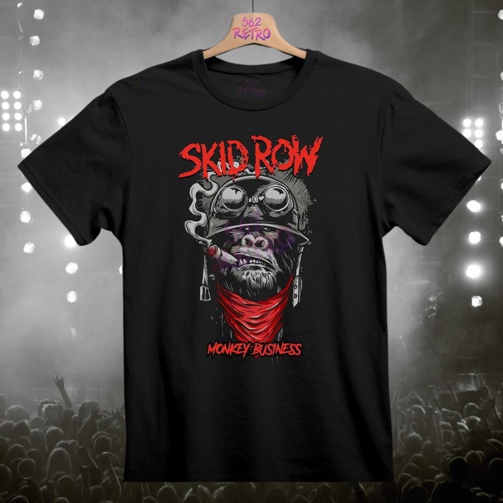 SKID ROW Monkey Business Metal Rock Band TShirt Black S3XL Unisex T-Shirt