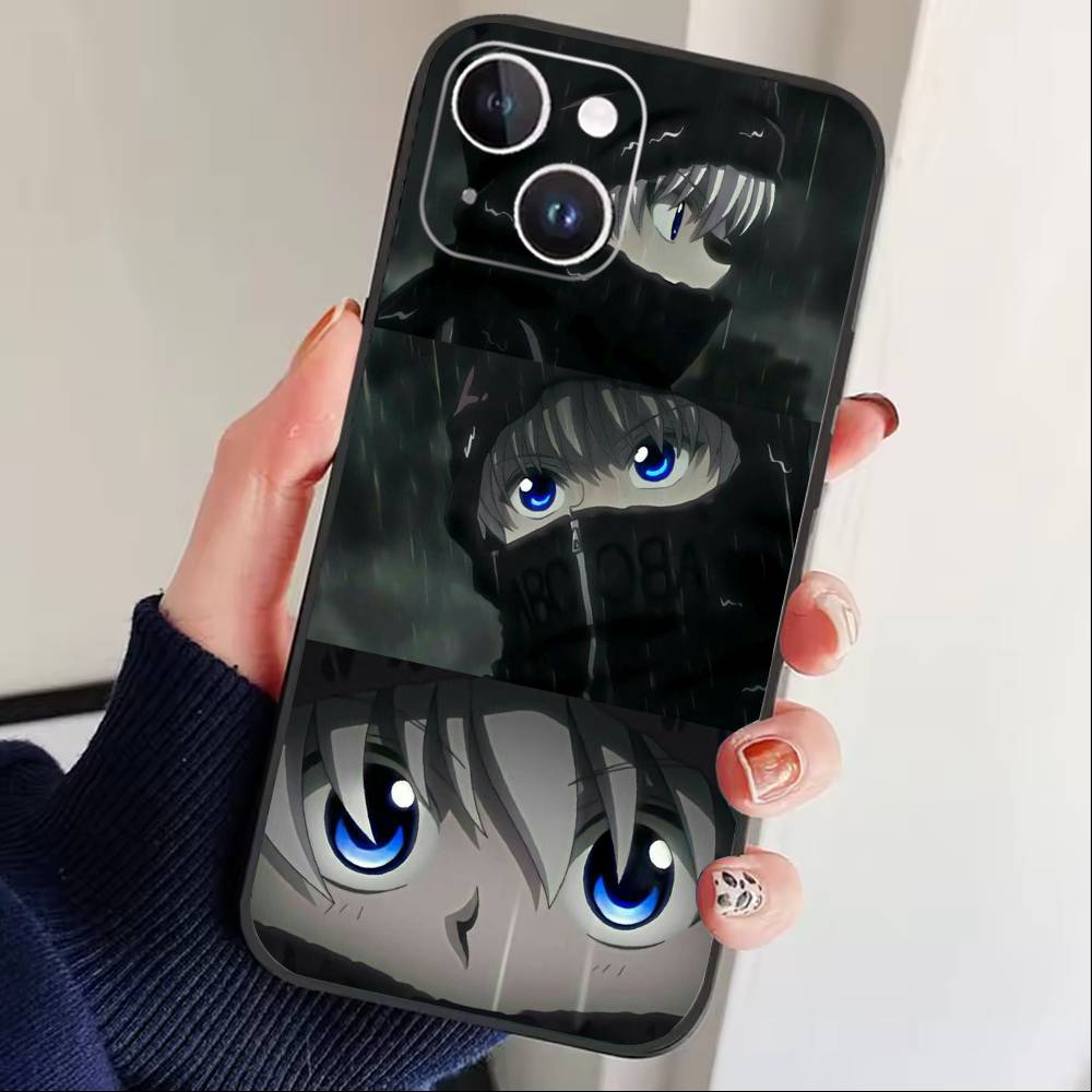 G-Киллуа Зольдик K-Охотник X Охотник Чехол для телефона для iPhone 17 16 15 14 13 12 Max Plus Силиконовый Черный Чехол