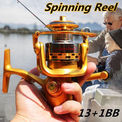 Спиннинговая рыболовная катушка 13 + 1BB, цельнометаллическое рыболовное колесо, рыболовная катушка для ловли окуня, карпа, троллинга, рыболовные снасти