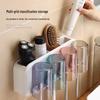 Wutuo Punch-Free Wall-Mounted Toothbrush & Cup Holder
