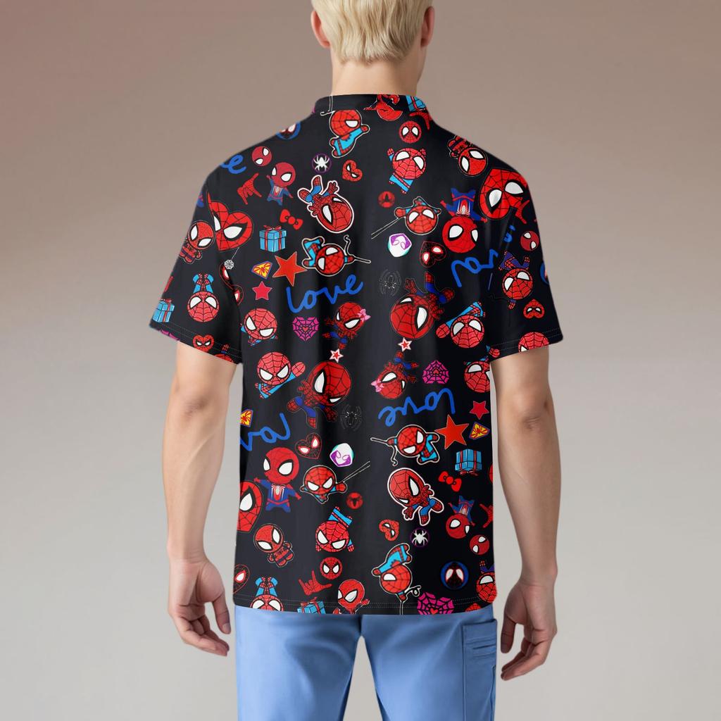 Мужской топ с коротким рукавом и V-образным вырезом с принтом нагрудного кармана