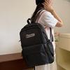 Студенческий однотонный школьный женский рюкзак в студенческом стиле с буквенным принтом, рюкзак большой емкости