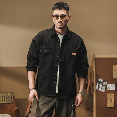 Мужская рубашка American Retro Tooling с длинными рукавами, свободная куртка Tough Guy Hunting Coach, куртка из чистого хлопка