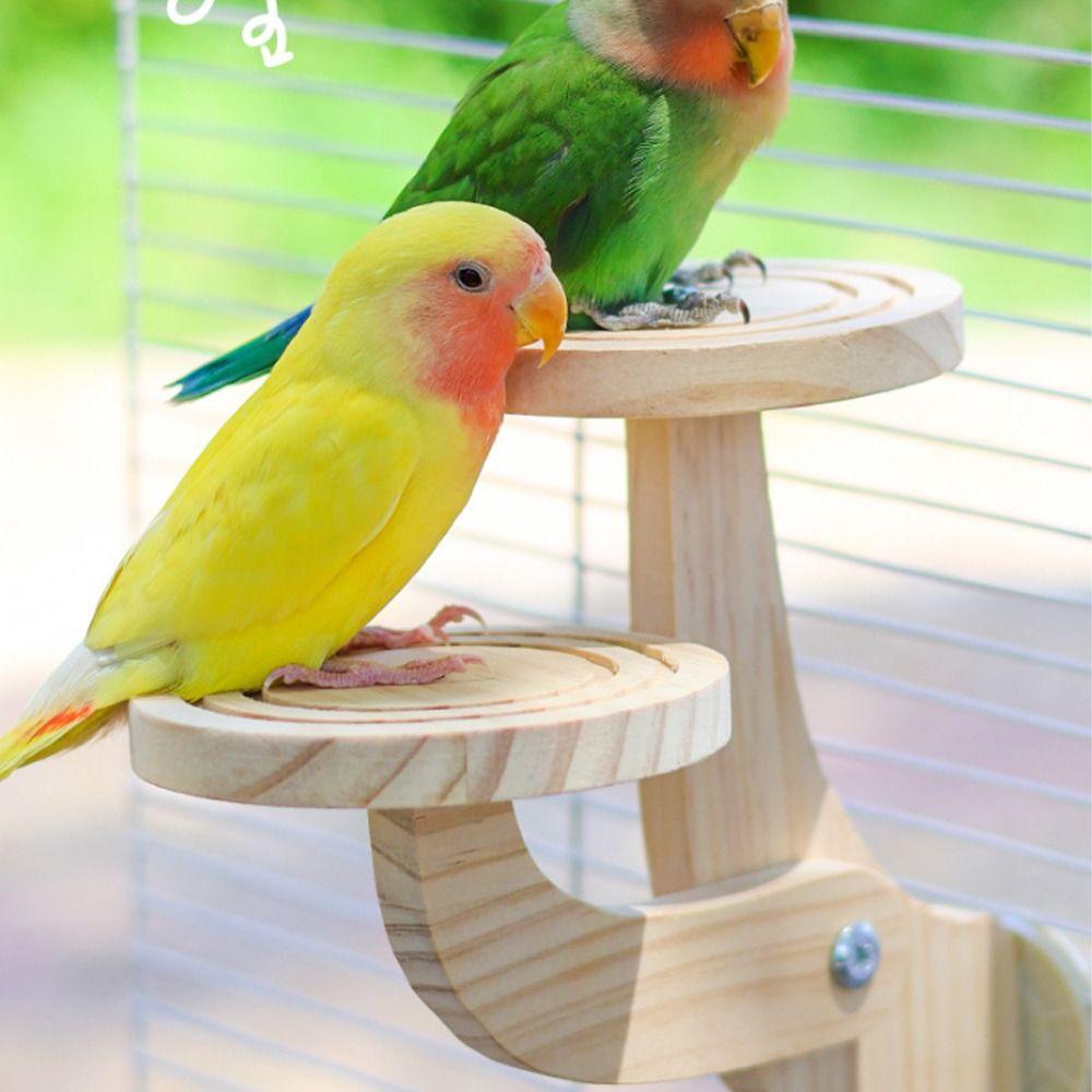 Wear Resistant Parrot Play Rack Parrots Ladder Parrot Perch Platform Beak Grinding Toy Bird Cage