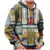 Men's Vintage Long Sleeve Hoodie Printed Hooded Sweatshirt Top