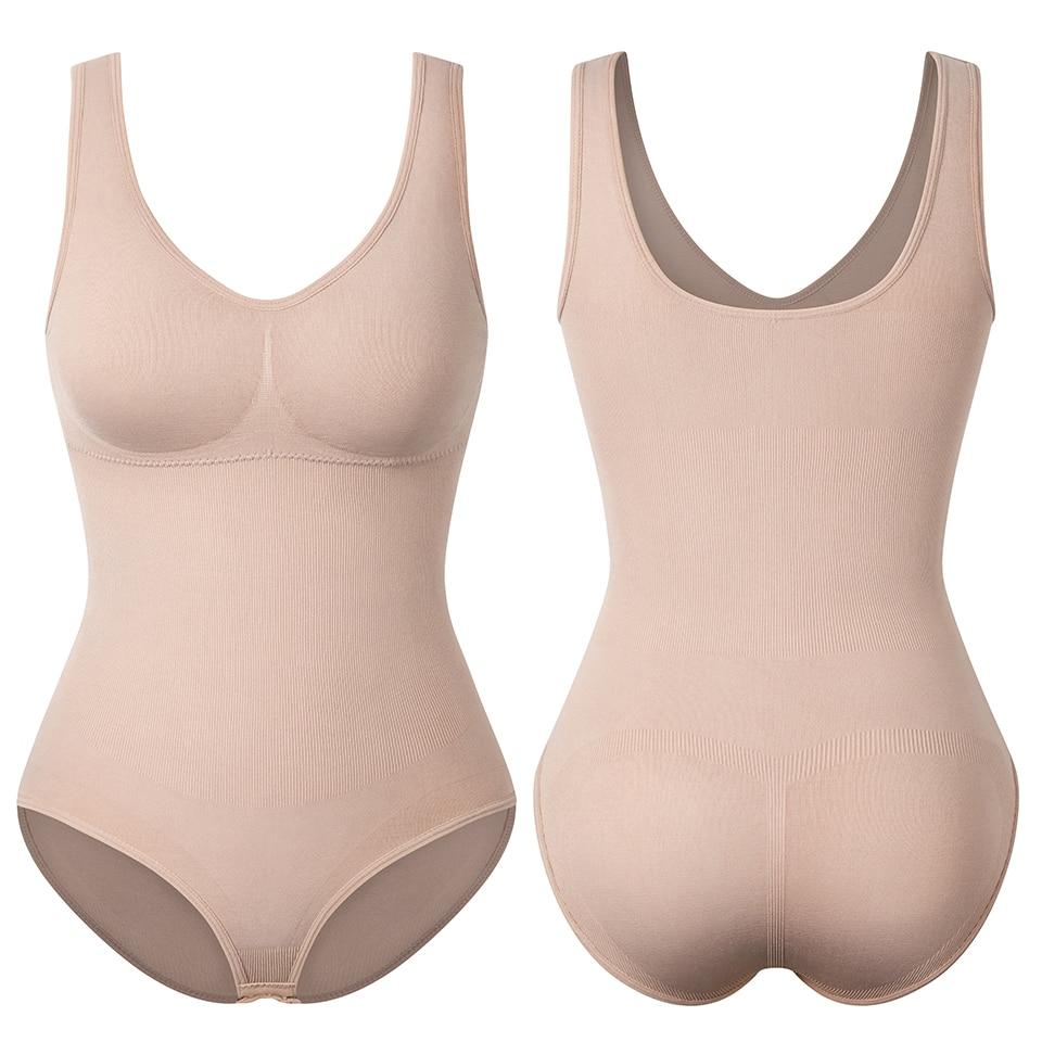 Женское корректирующее белье, боди, жилет для тренировки талии, формирователь всего тела, боди с контролем живота, нижнее белье для похудения, сексуальные топы на бретелях с v-образным вырезом