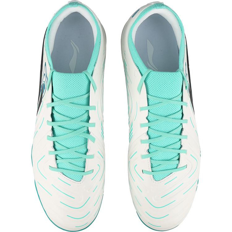 Li Ning Jin 2 Pro Удобные Модные TF (Резиновые шипы) Искусственный газон Нескользящие Износостойкие Футбольные бутсы Унисекс Футбольные бутсы Бело-зеленые YSTV001-3