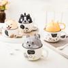 350ml Kawaii Shiba Inu Mug Cute Cartoon Ceramics Mug With Lid and Spoon Coffee Milk Tea Mugs Breakfast Cups Drinkware Gifts