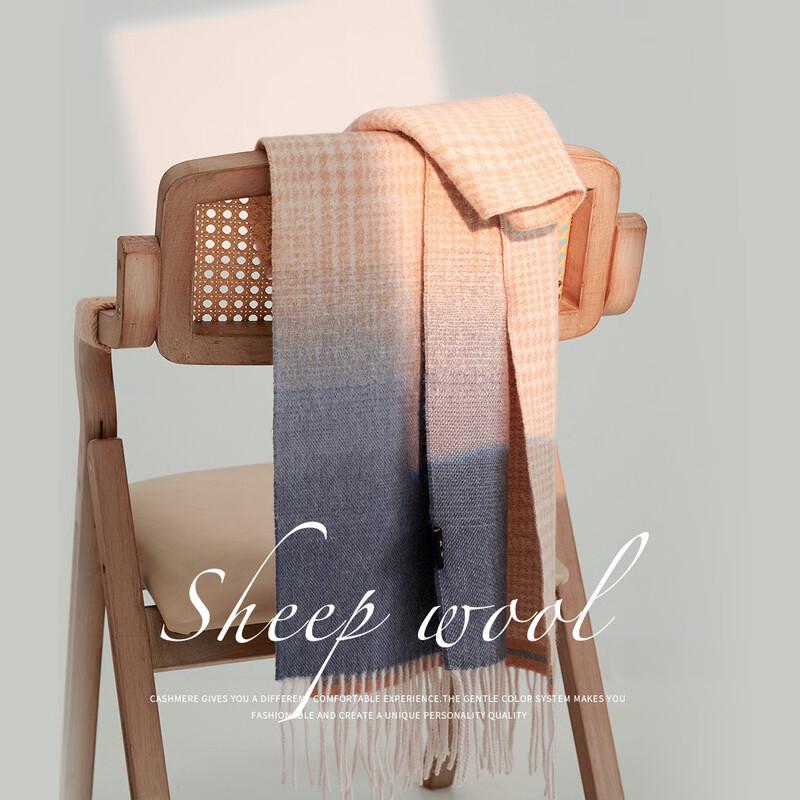 Women's 2025 Pure Wool Plaid Autumn/Winter Scarf