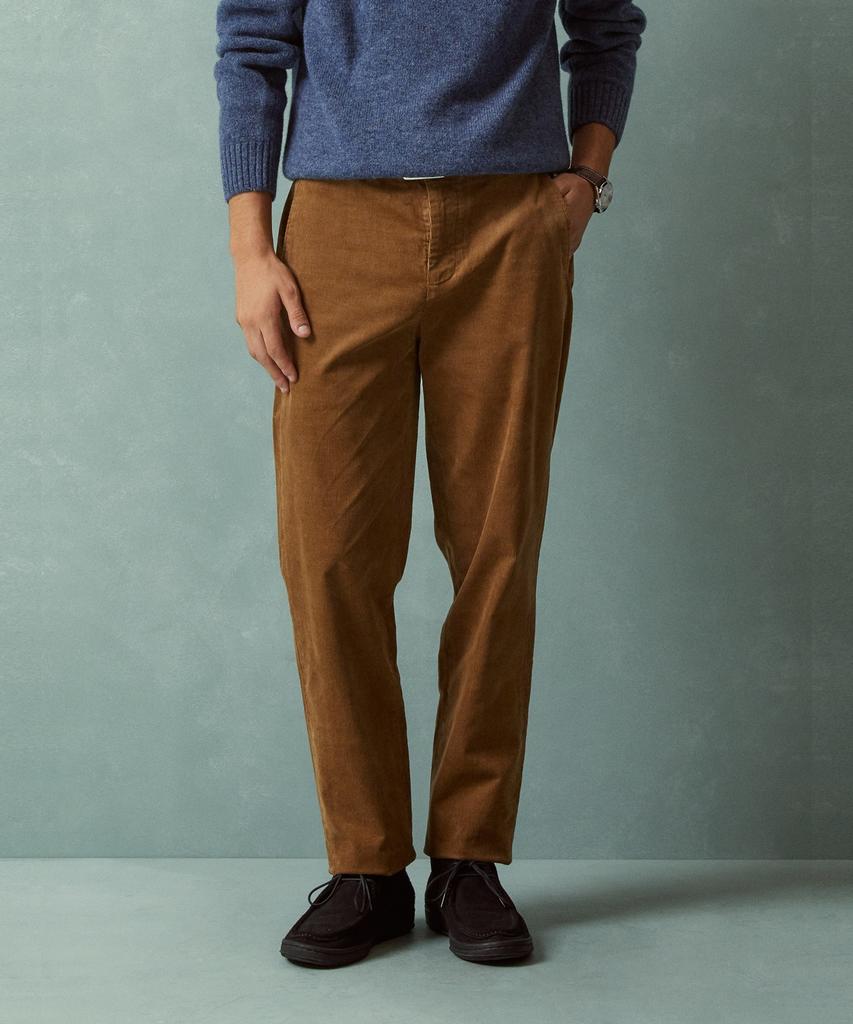 BROOKS BROTHERS Узкие вельветовые брюки чинос 15W (коричневый) (Bbpcmnf401)