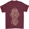 Gold Mandala Art Elephant Mens T-Shirt 100% Cotton