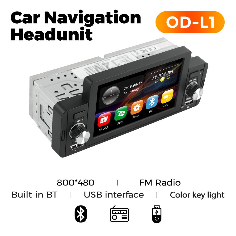 Navifly 5" Touch Screen 1 Din MP5 Player Universal Car Radio Multimedia Player Wireless Carplay Android Auto FM Stereo Receiver