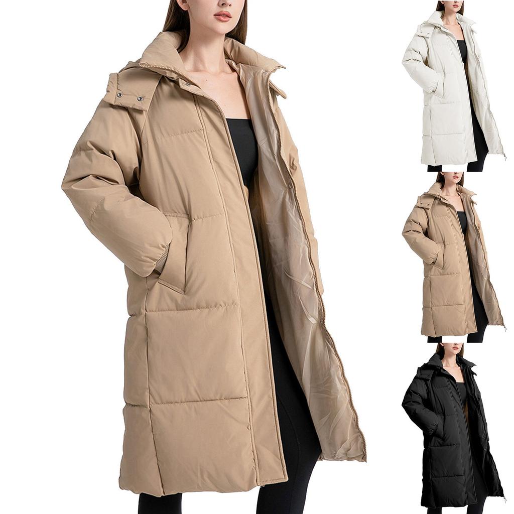 Women's Fashion Padded Jacket Loose Long Over The Knee Thickened Padded Jacket