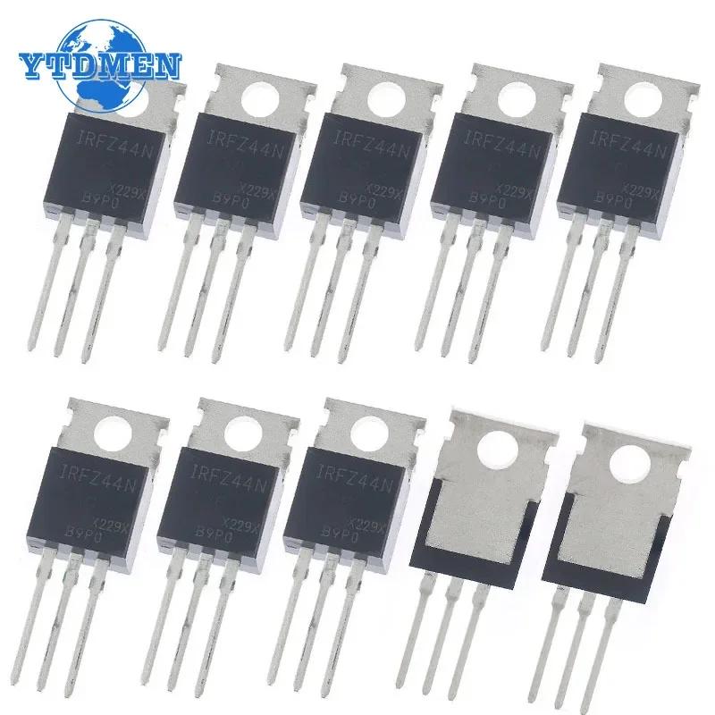 5PCS IRFZ44N Mosfet IRFZ44 N-Channel Power MOSFET Transistor 49A 55V 3-Pin TO-220 Transistors Kit