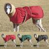 Winter Warm Dog Clothes Waterproof Thick Dog Jacket Clothing Red Black Dog Coat with Leash Hole for Medium Large Dogs Greyhound