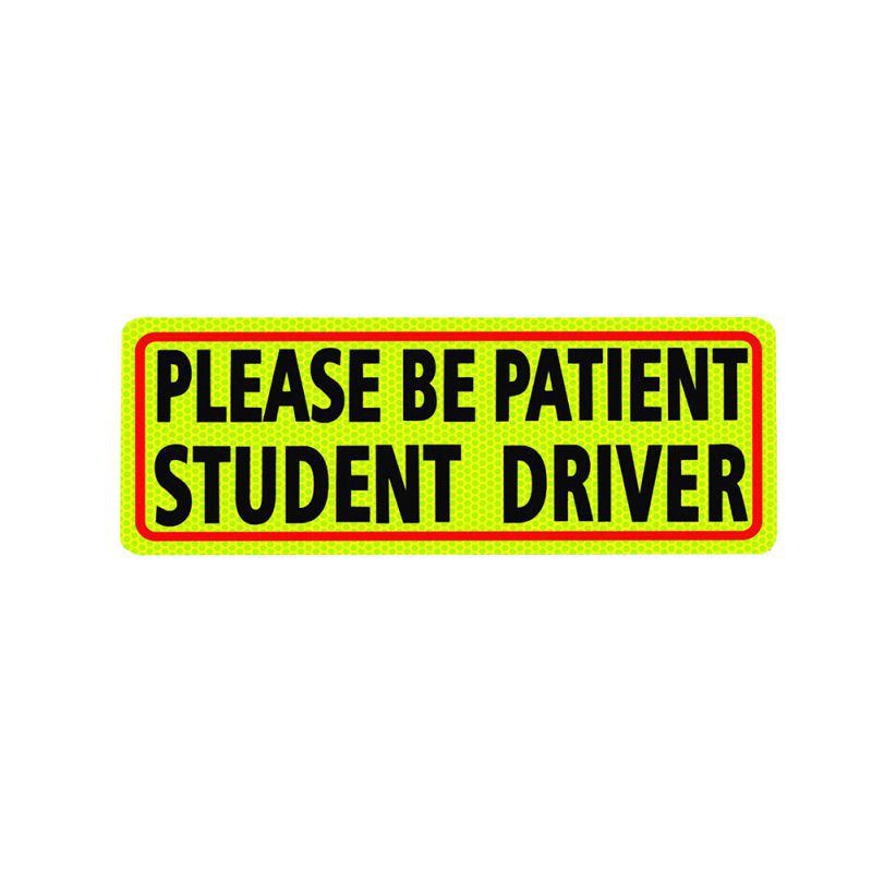 Please Be Patient Student Driver Magnet Safety Sign Car Vehicle Reflective Safety Sign Sticker Bumper For Drivers
