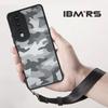 (Comes with Wrist strap)IBMRS for Honor 80 Pro Phone Case, Translucent Matte Shockproof Anti-Fingerprint Protective Cover Black Camo