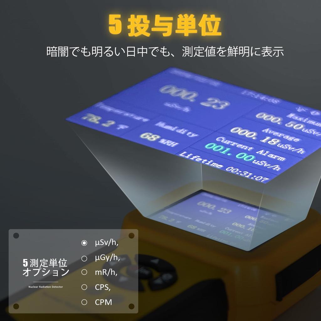 Счетчик Гейгера Высокоточный прибор для измерения радиации BTMETER Прибор для измерения радиоактивности Детектор ядерного излучения ЖК-дисплей