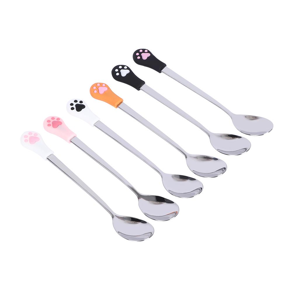 Candy Cat Claw Fruit Stainless Steel Tableware Dessert Spoons Kitchen Supplies Coffee Spoon
