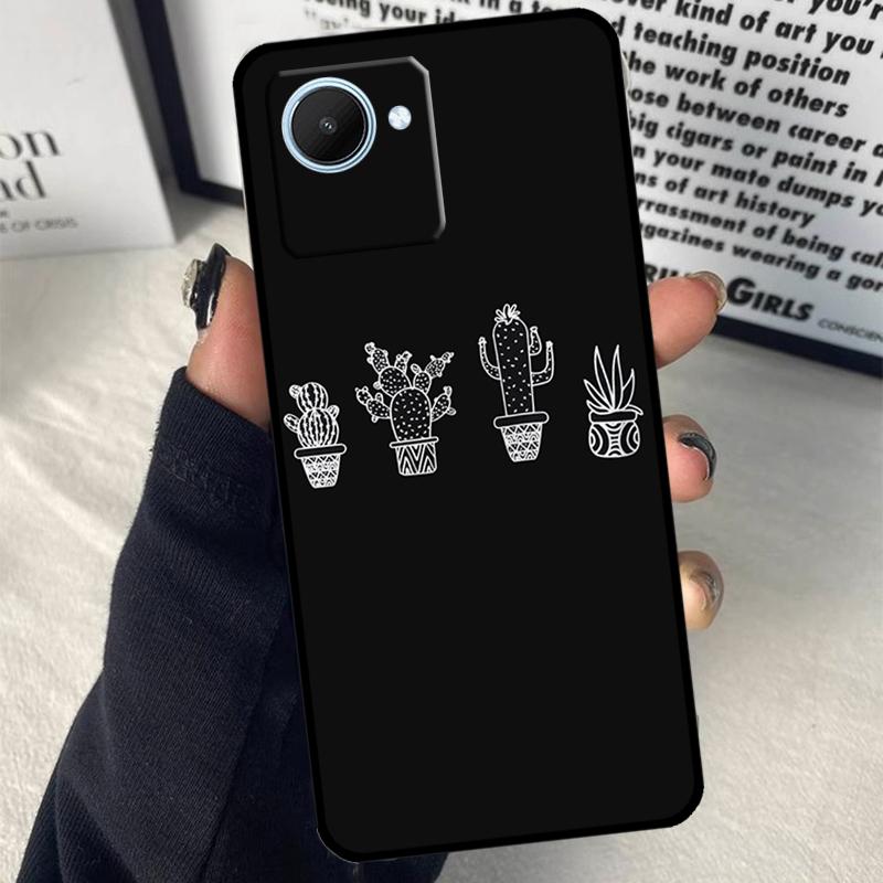 Cactus Pattern For Realme C55 C75 C67 C63 C51 C61 C53 C35 C65 C71 11 12 13 14 Pro Plus GT6 GT7 15 Pro Case