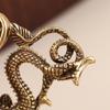 1Pc Retro Brass Dragon Figurine Decor Wealth Prosperity Chinese Style Ornament Dragon Luck Animal Fengshui Vintage Decors