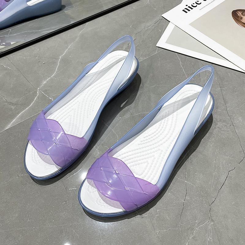 TUINANLE Women Wedge Sandals Summer Open Toe Jelly Shoes Anti-slip Casual Ladies Platform Shoes