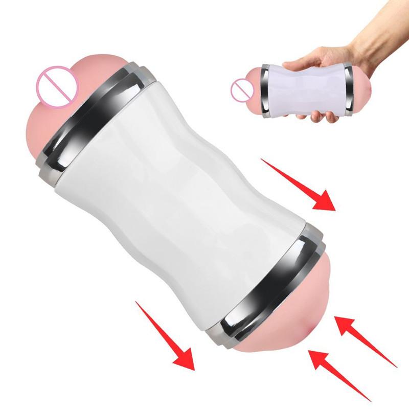 Male Masturbation Cup Real Vagina and Mouth Realistic Self Heating Automatic Masturbator Suction Cup Vagina Vibrator Sex Toys