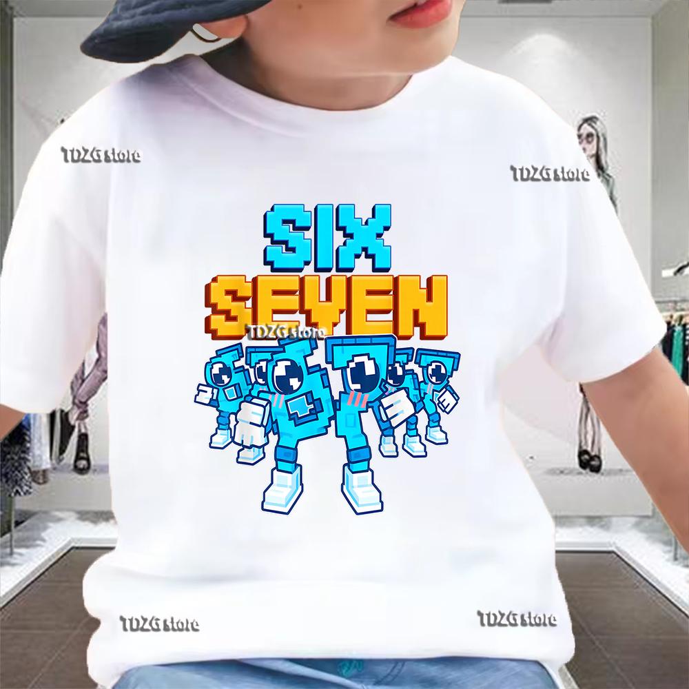 Summer Funny Six Seven 67 Digit 3D Print Children's T-Shirt Casual Boys Short Sleeve Fashion Comfortable Kids Sport Clothes