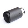 2Pcs All Full Matte Black Universal Car 100% Real Carbon Fiber Exhaust End Tips for BMW 2.5'' in, 3.5'' out With Logo