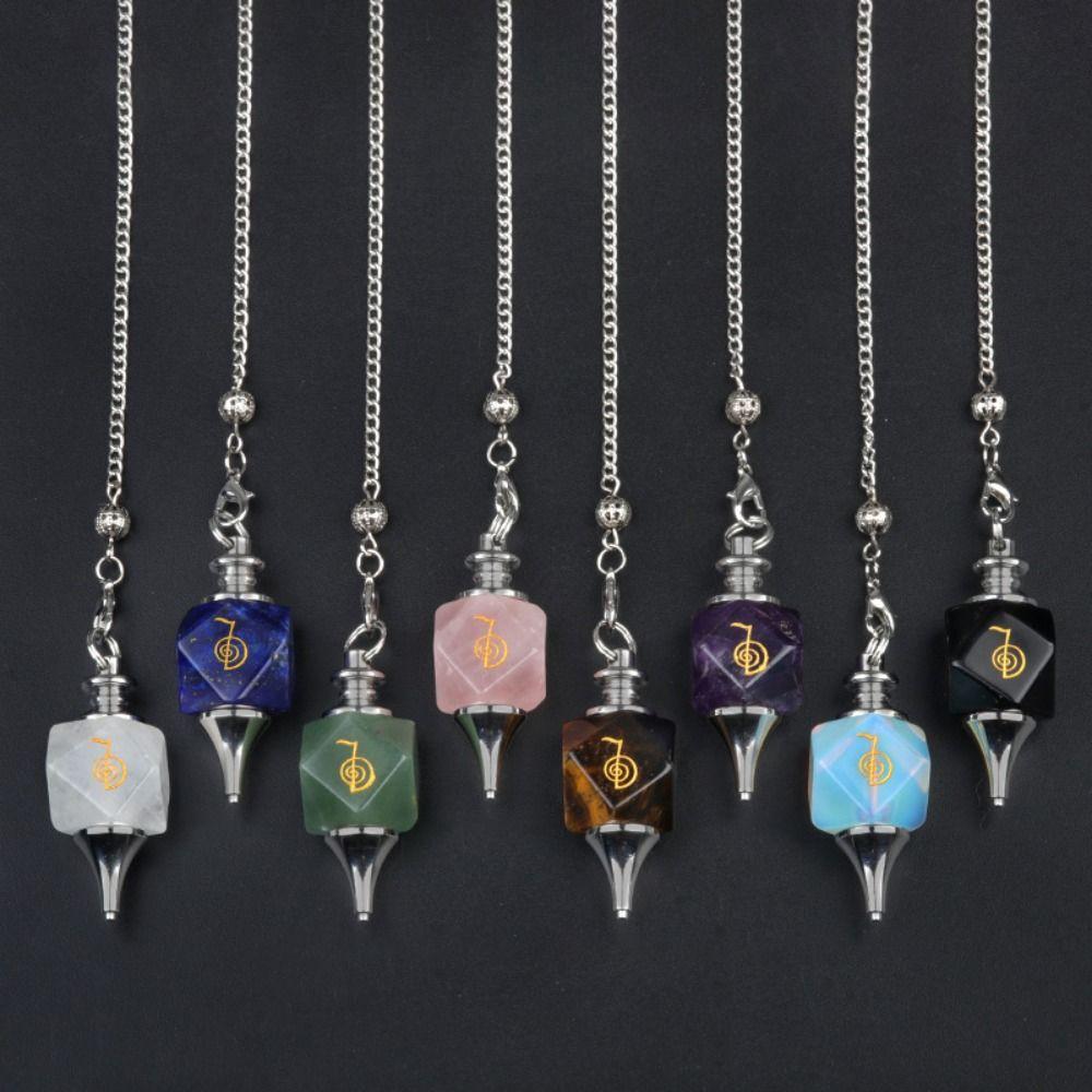 Amethyst Semi-precious Stone Pendulum Lapis Energy Pendulum New Chakra Pendulum