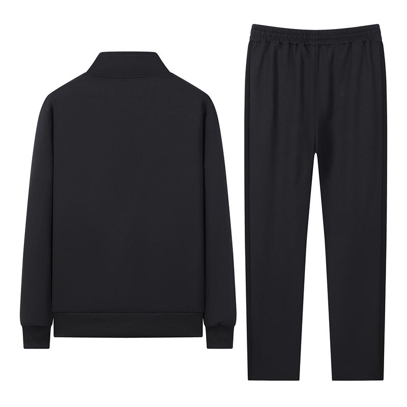 Sports Two-piece Set Plus Size Set Men's Spring And Autumn Standing Collar Cardigan Casual Loose Running Suit Two-piece Set