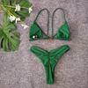 Женский лоскутный сексуальный комплект бикини, разделенный купальник, летний пляжный купальник из двух частей
