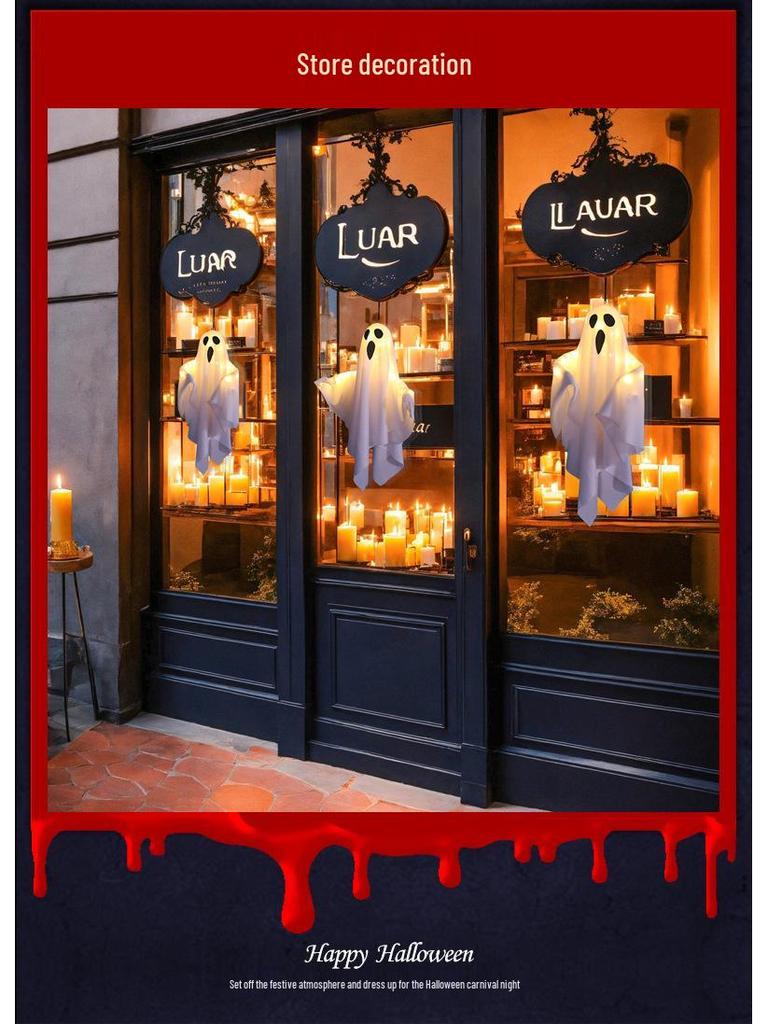 New Halloween LED Ghost Hanging Lights for Halloween Decor